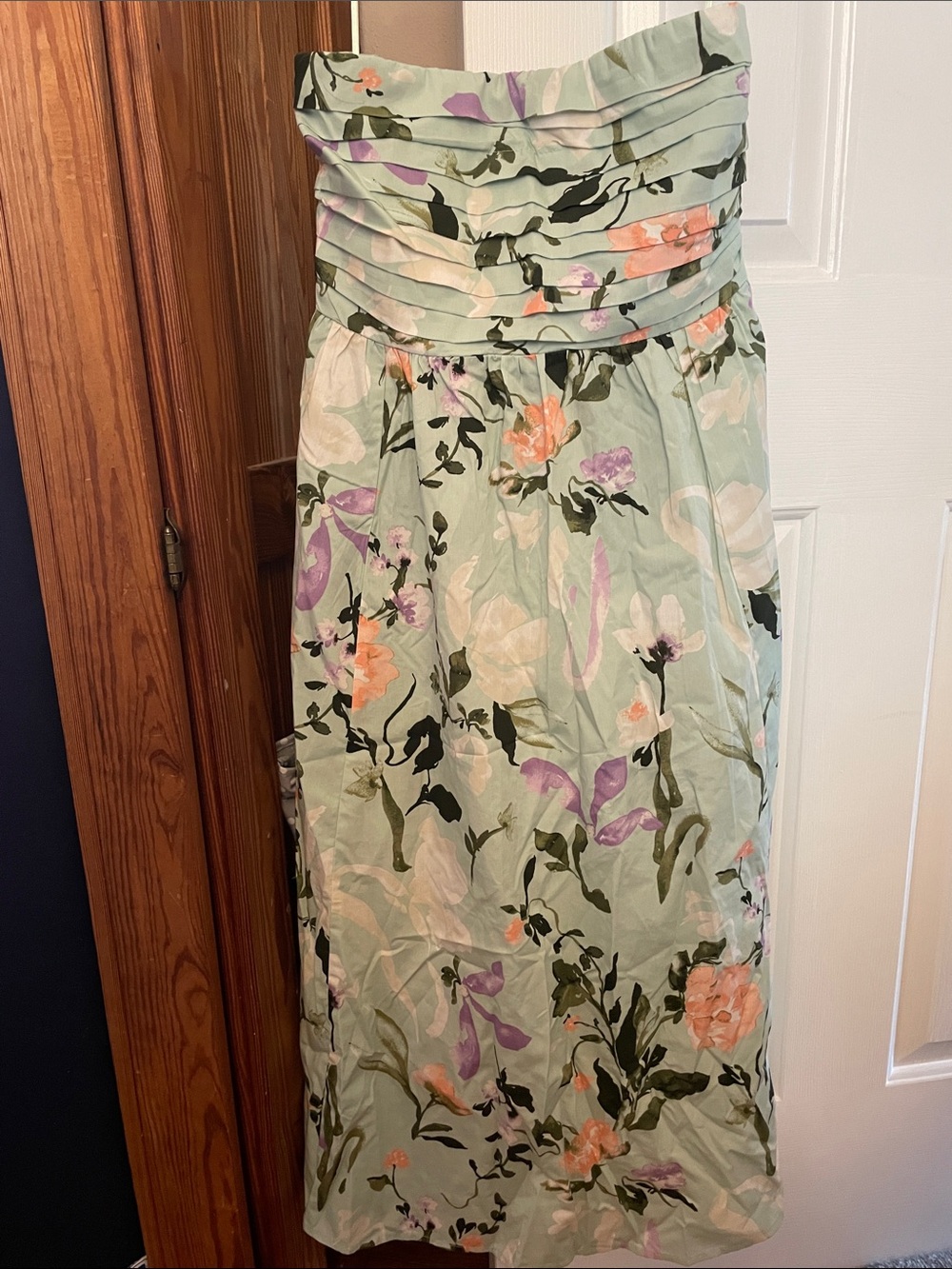 Abercrombie & Fitch Mint Green Floral Midi Dress